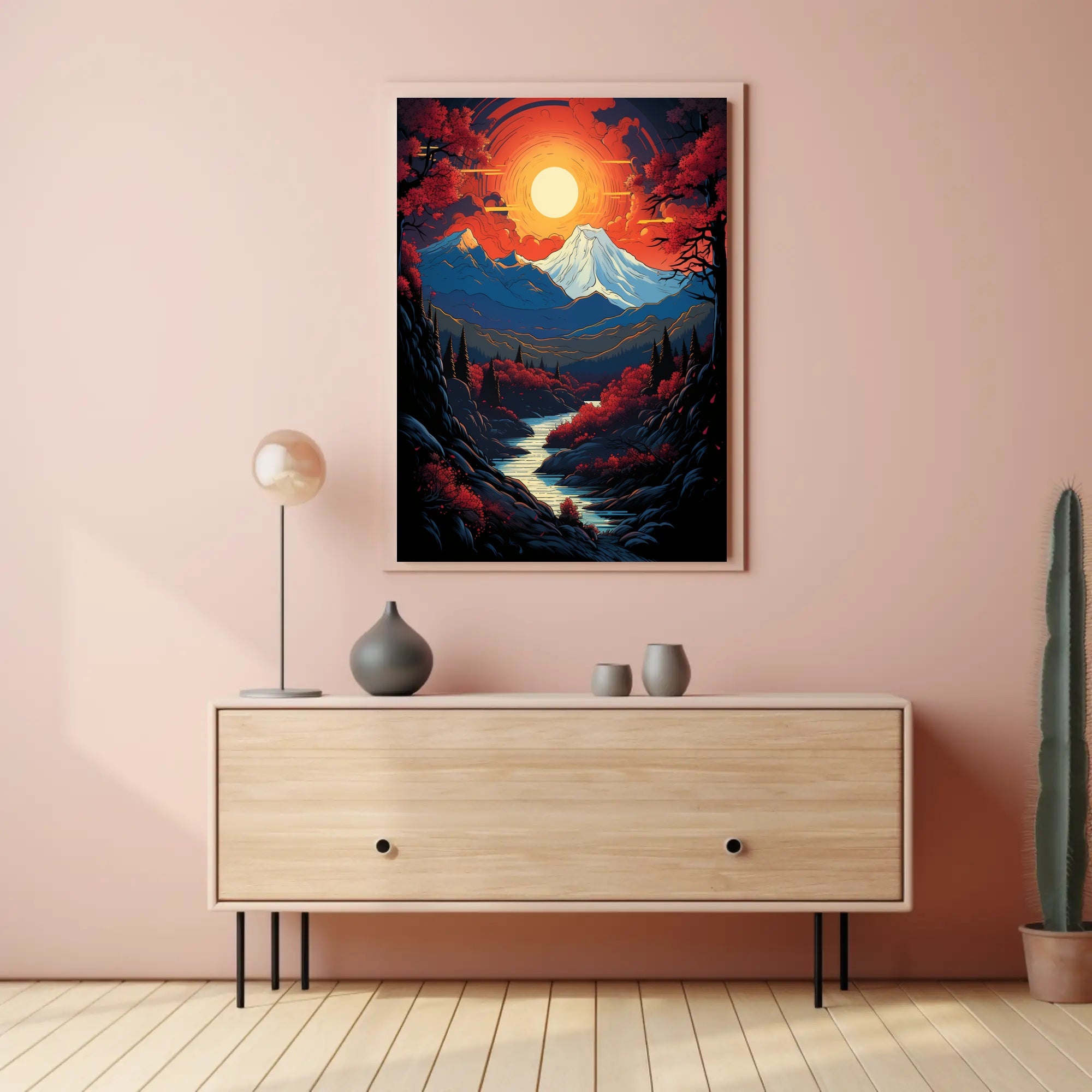 Majestic Mountain Sunset Poster