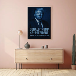 Donald Trump Visionary in Monochrome Poster