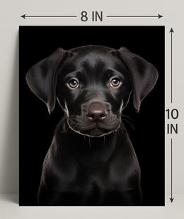 Portrait Of A Black Labrador Puppy Poster PosterGoat