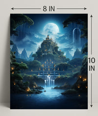 Enchanted Moonlit Castle Poster