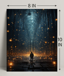 Journey Through The Luminous Corridor Poster PosterGoat