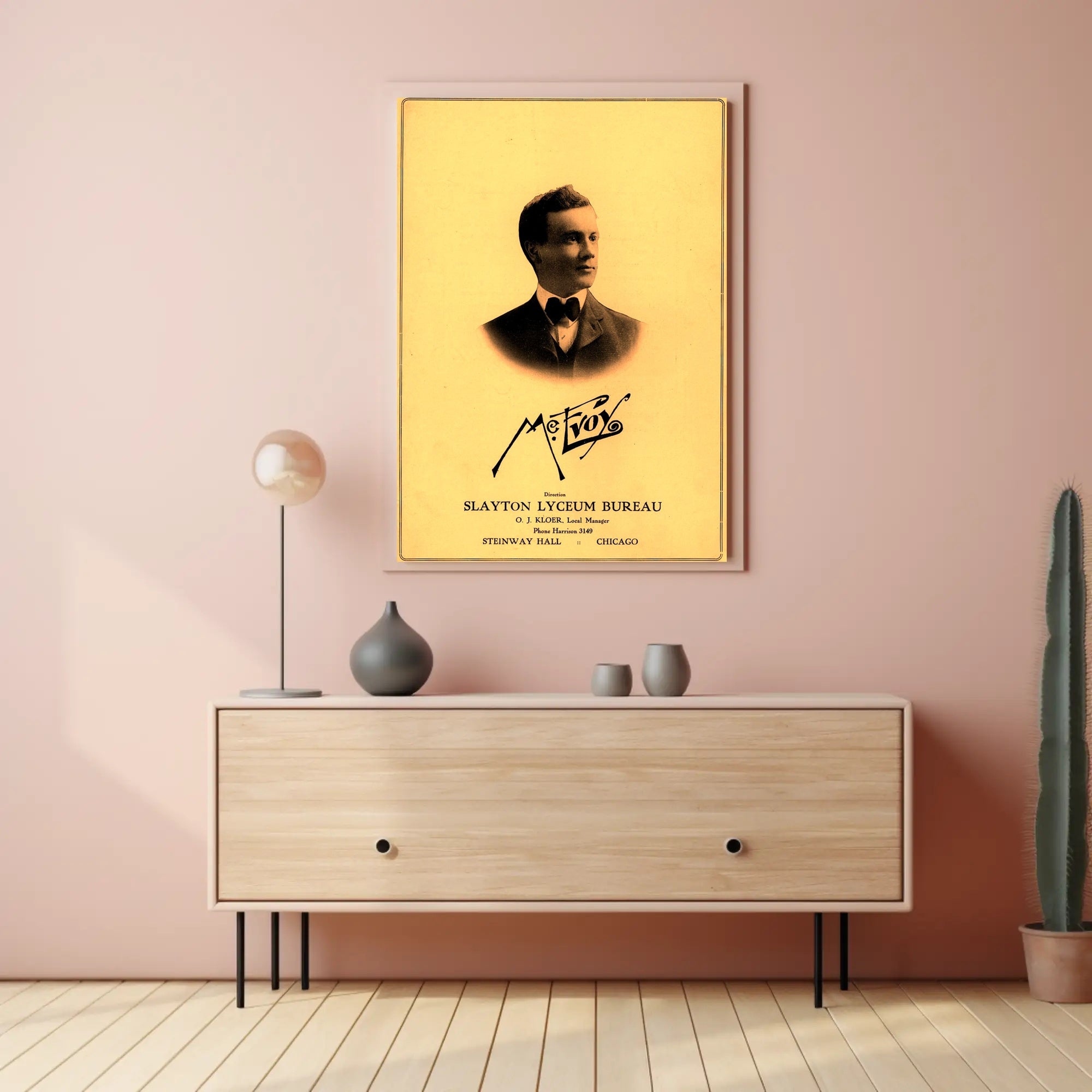 Vintage Slayton Lyceum Bureau Cultural Poster