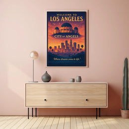 Los Angeles Dreamscape: A Vibrant Urban or Cityscape Poster