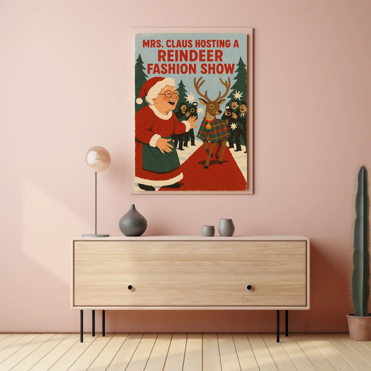 Mrs. Claus Hosts a Reindeer Fashion Show Poster