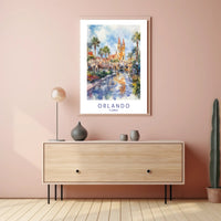Orlando Watercolor Scene Poster PosterGoat