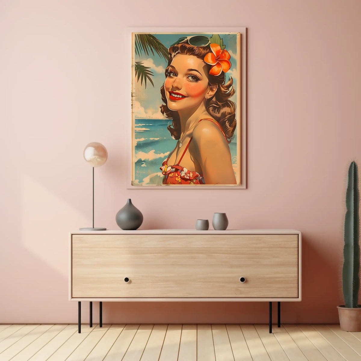 Vintage Beach Beauty Poster