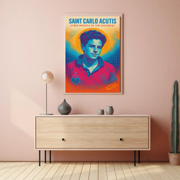 Saint Carlo Acutis Cyber Apostle of the Eucharist Poster