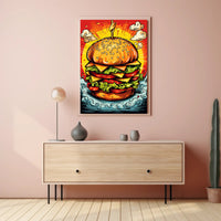 Towering Burger Delight Poster PosterGoat