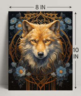 Majestic Wolf Portrait Poster PosterGoat