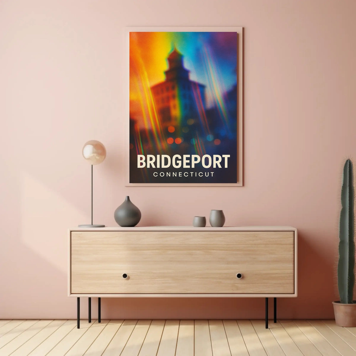 Bridgeport Vibes Minimalist Cityscape Poster