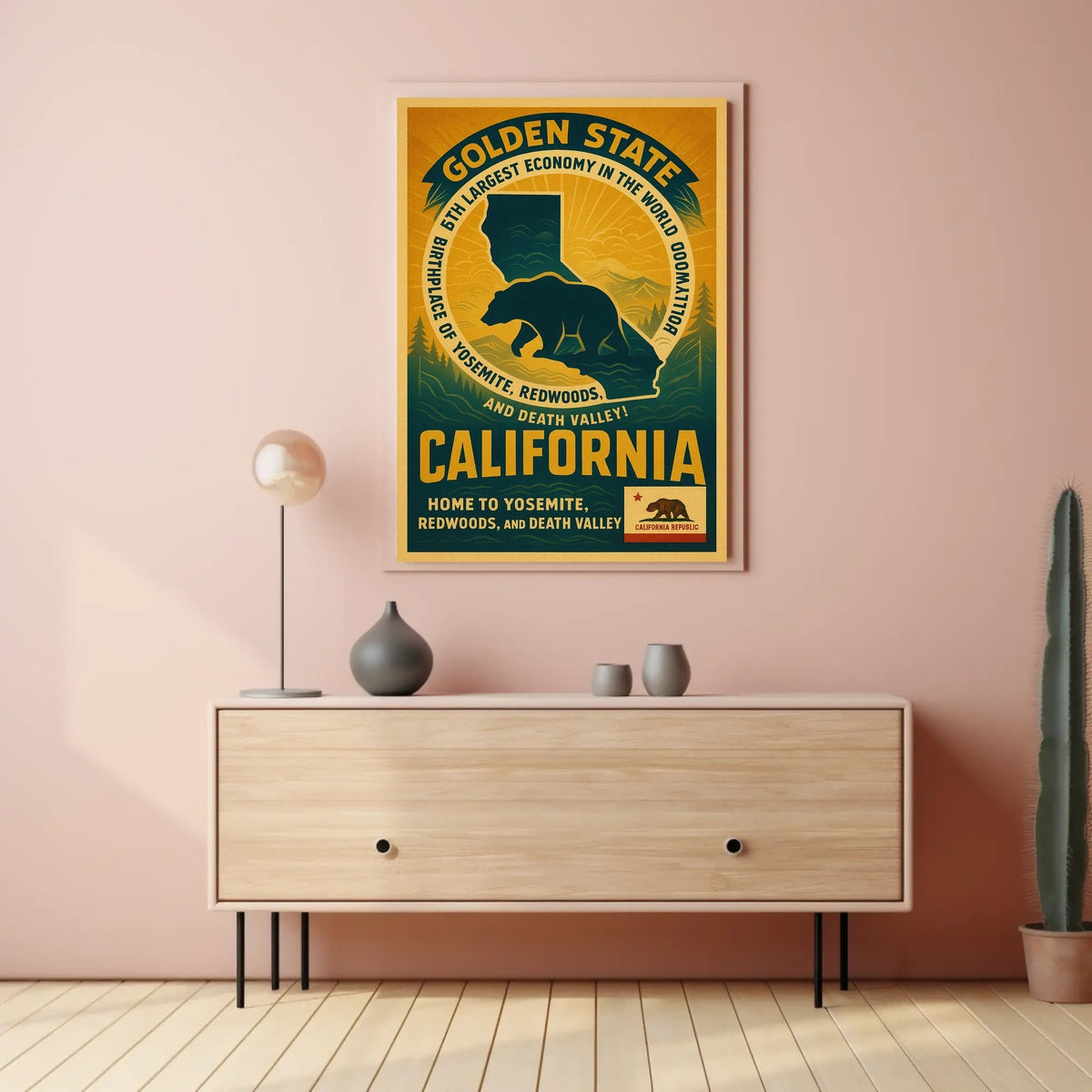 California The Golden State Poster