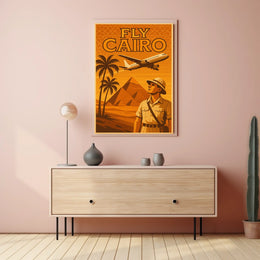 Cairo Adventure Vintage Travel Poster