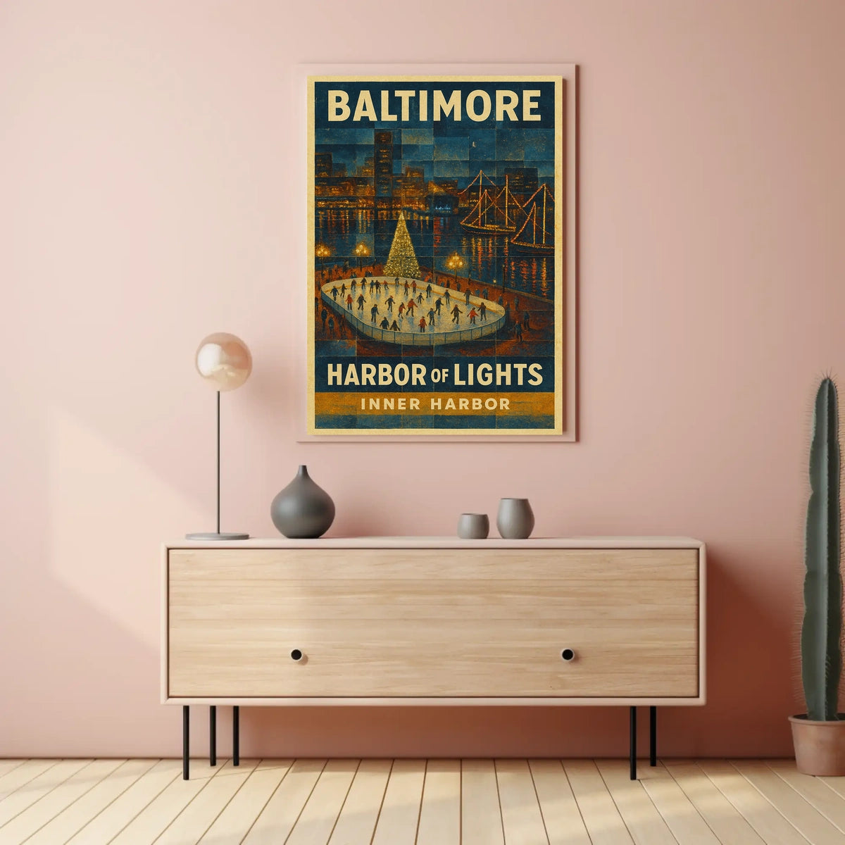 Baltimore Harbor Of Lights Poster