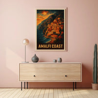 Amalfi Coast Poster Wall Art 18x24 Coastal Decor Gallery