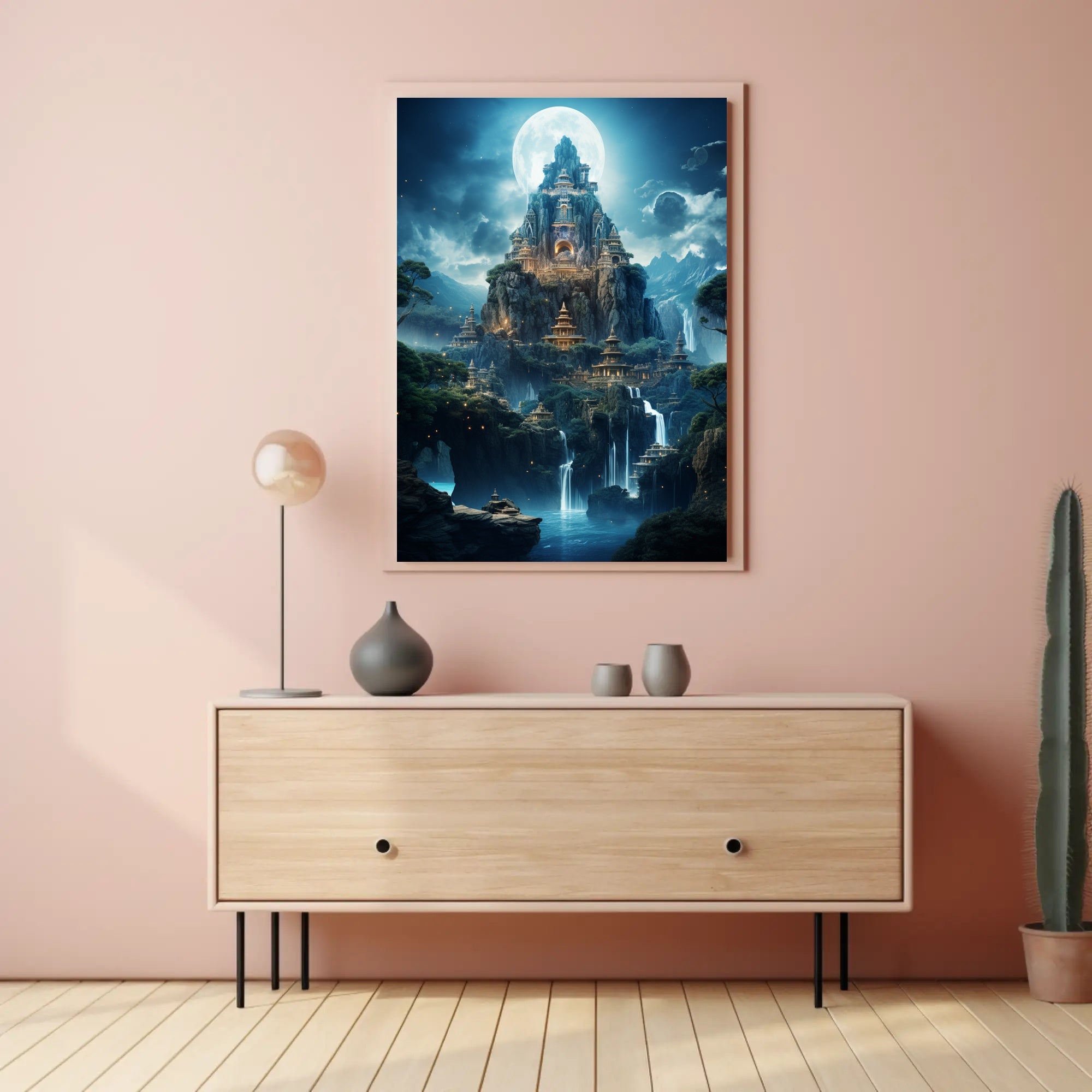 Enchanted Mountain Citadel Poster