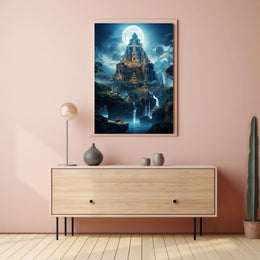 Enchanted Mountain Citadel Poster