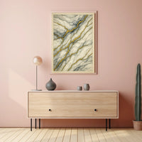Elegant Marbled Kintsugi Design: Abstract or Artistic Poster