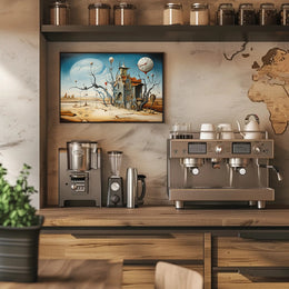 Surrealistic Timepiece Desert Art Print - Abstract or Artistic Poster