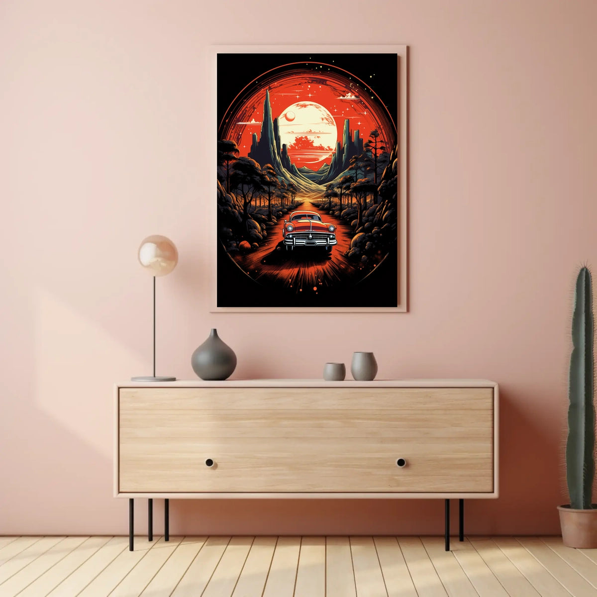 Journey Through a Cosmic Landscape Poster