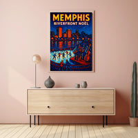 Memphis Riverfront Noël Poster