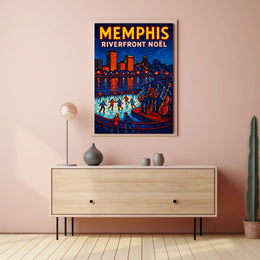 Memphis Riverfront Noël Poster