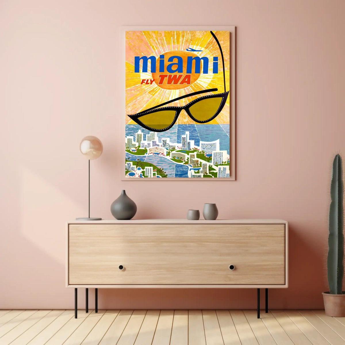 Fly Twa To Miami Poster