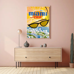 Fly Twa To Miami Poster