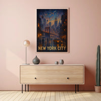 New York City Nightscape Poster