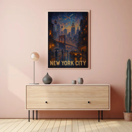 New York City Nightscape Poster