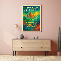 National Parks Adventure Poster Travel Wall Art