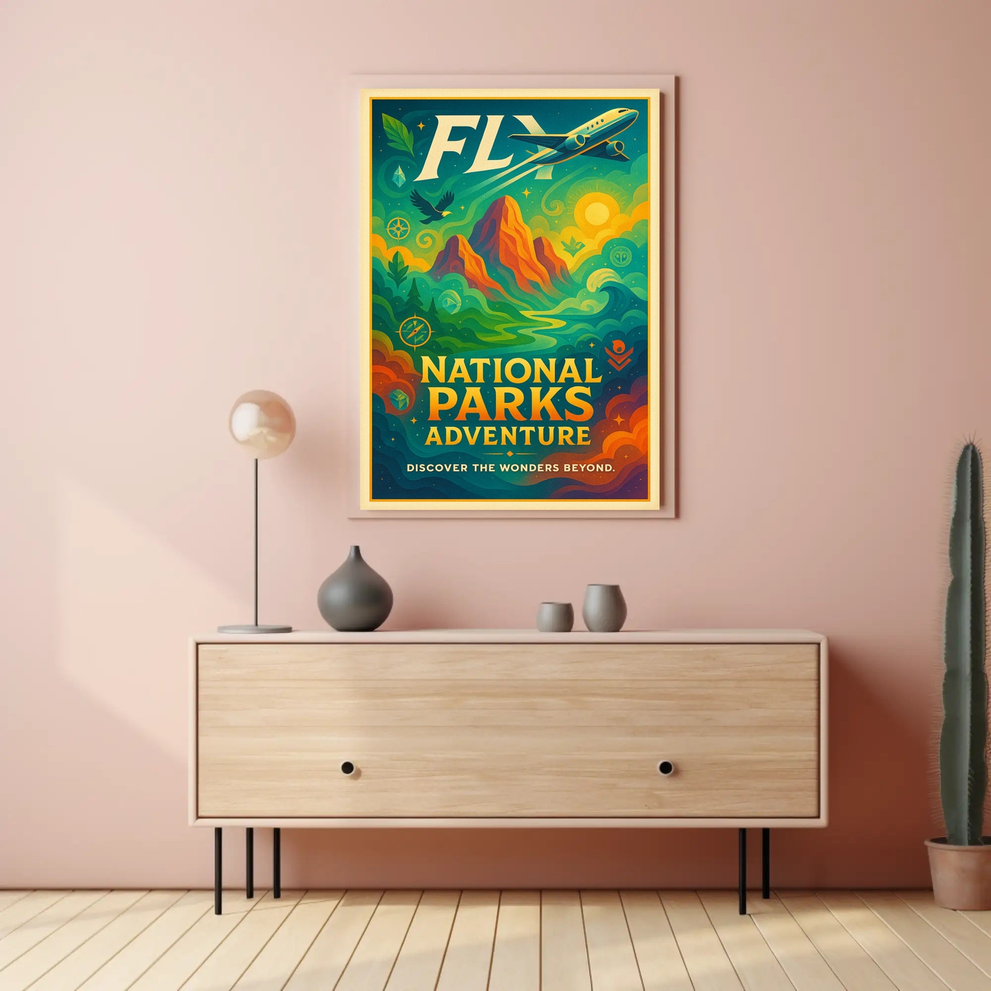 National Parks Adventure Poster Travel Wall Art