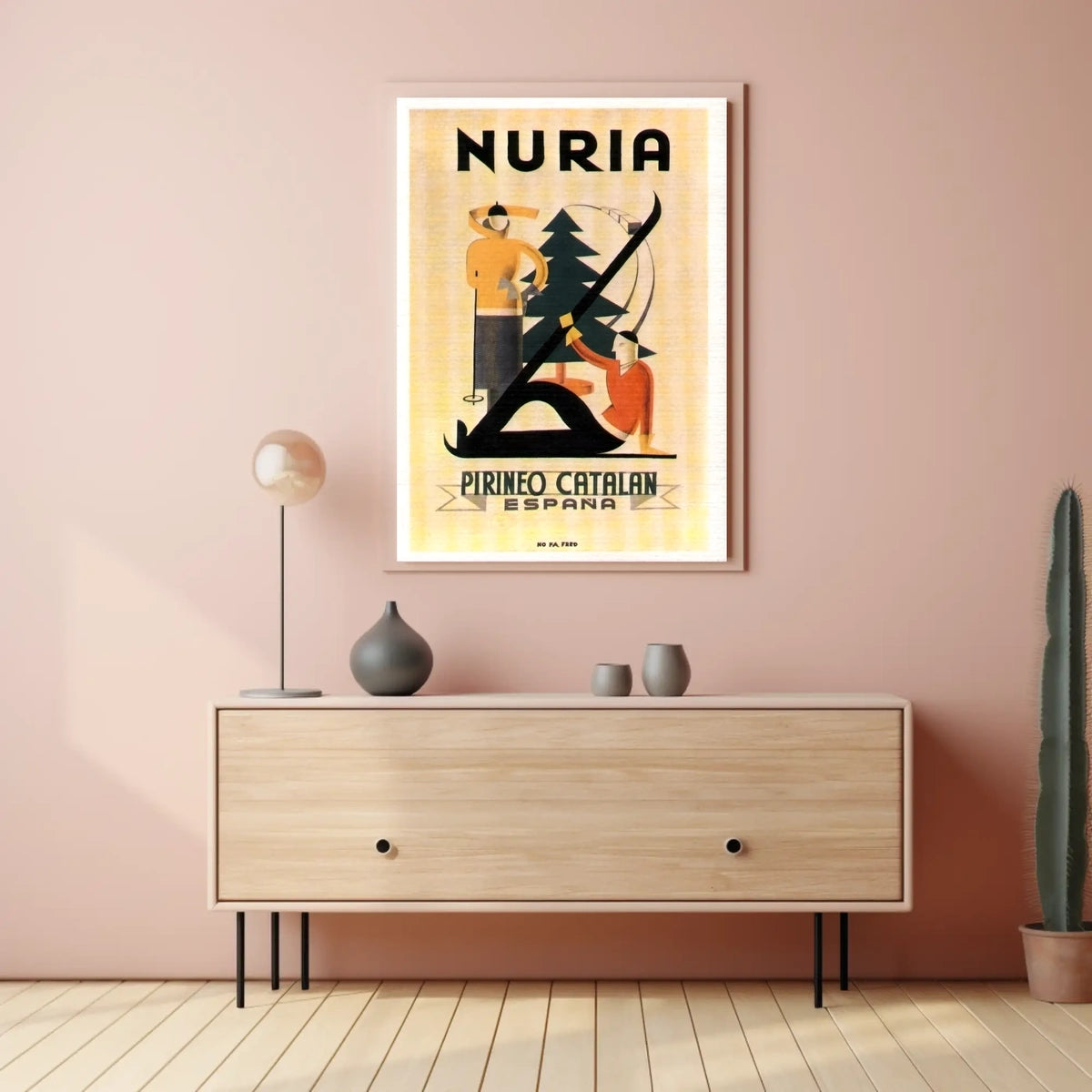 Núria Pyrenees Catalan Travel Poster