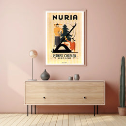 Núria Pyrenees Catalan Travel Poster