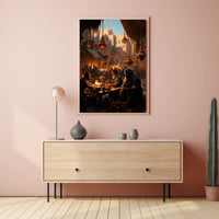 Market Scene In An Ancient City Poster