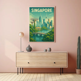 Singapore Skyline Poster