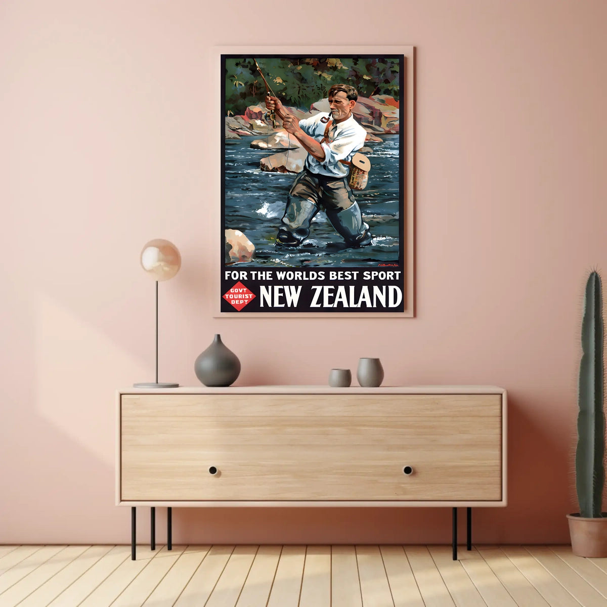 New Zealand Fishing Adventure Poster