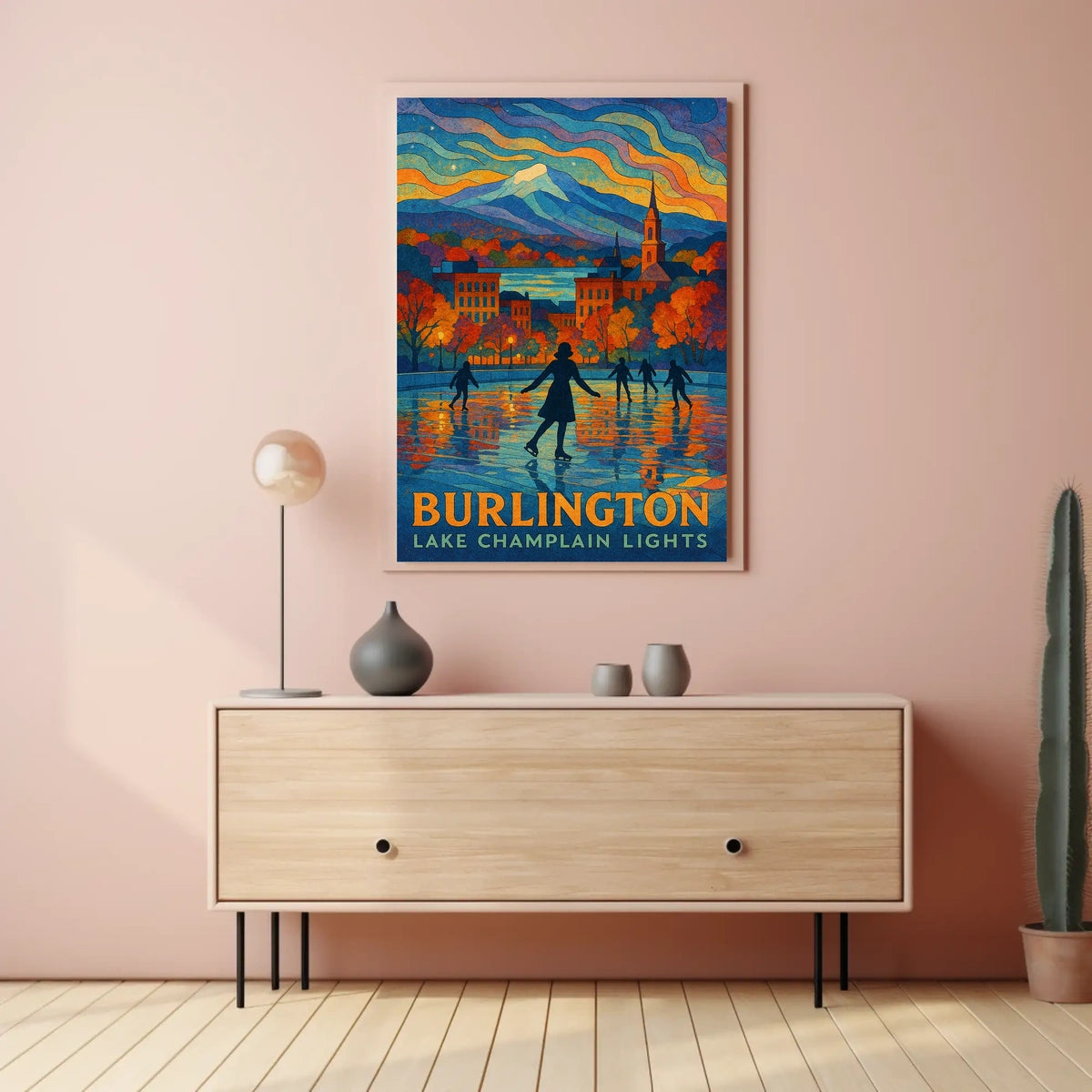 Burlington Lake Champlain Lights Poster
