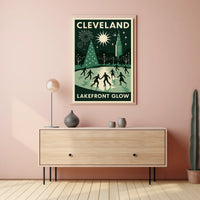 Cleveland Lakefront Glow Poster