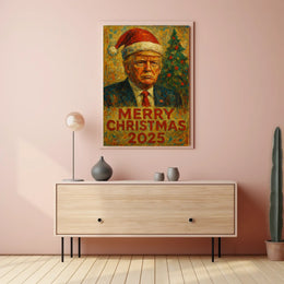 Futuristic Santa 2025 Adventure Christmas Poster