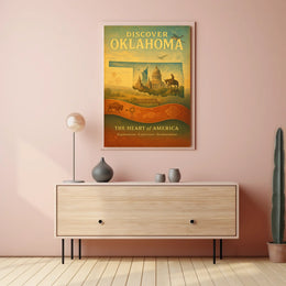 Discover Oklahoma The Heart of America Poster