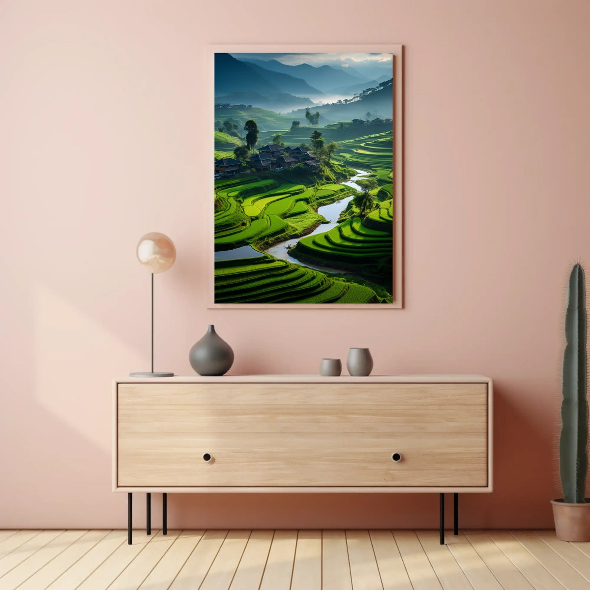 Serene Terraced Landscapes Poster