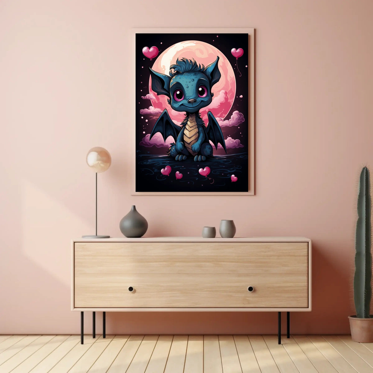 Moonlit Dreams The Adorable Dragon Art Print