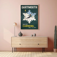 Dartmouth Winter Carnival 1950 Vintage Sports Poster PosterGoat