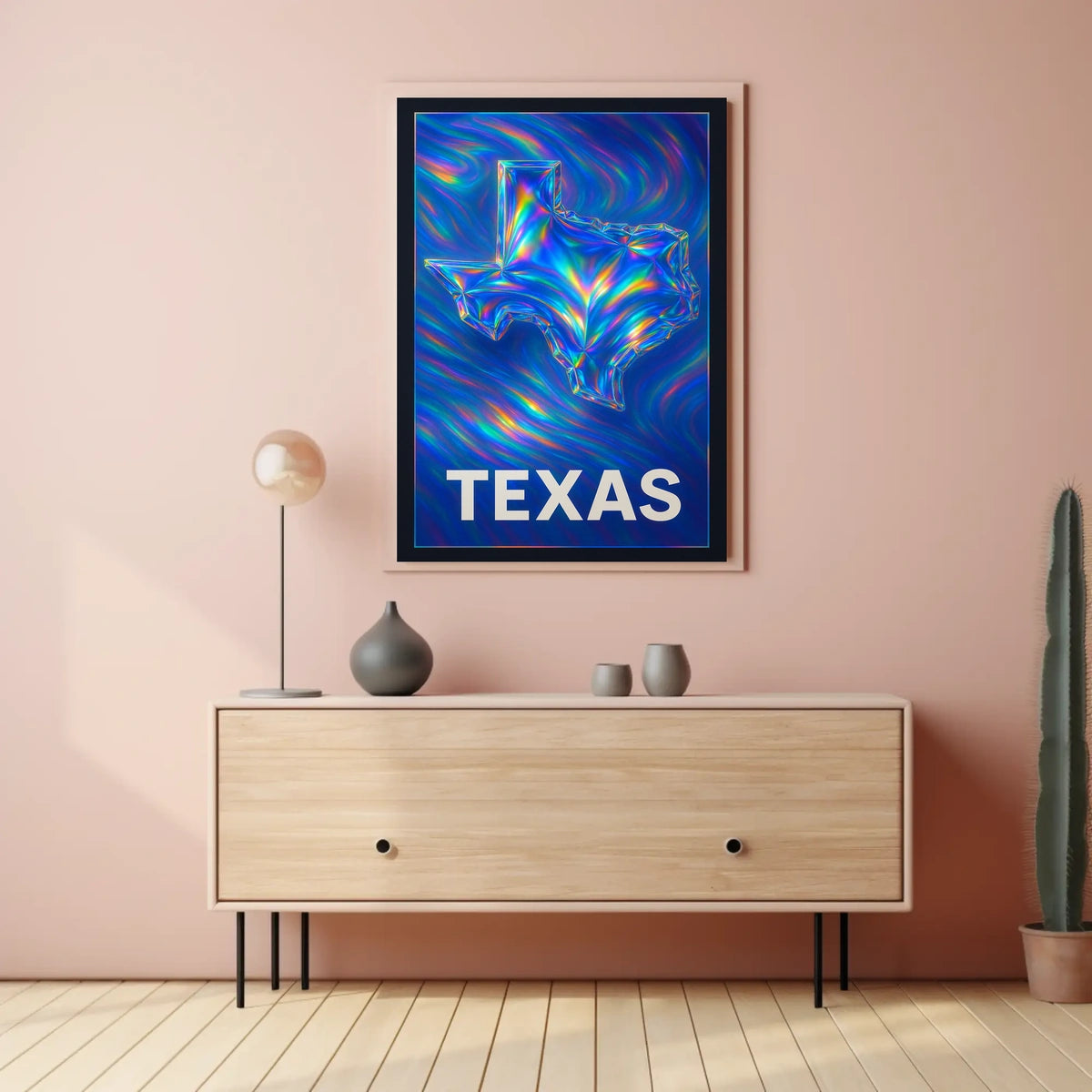 Texas In Vibrant Colors Poster