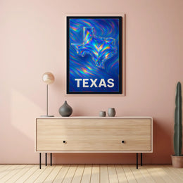 Texas In Vibrant Colors Poster