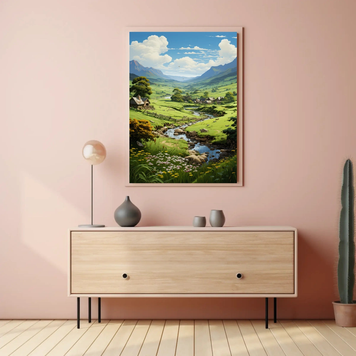 Tranquil Countryside Landscape Poster