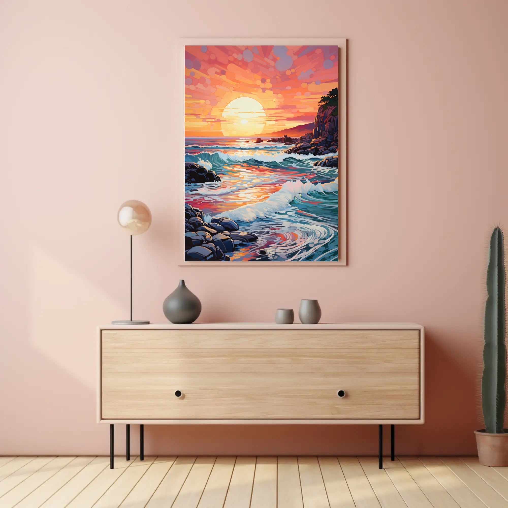 Vibrant Coastal Sunset Poster