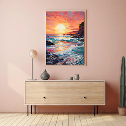 Vibrant Coastal Sunset Poster