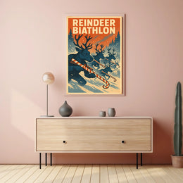 Reindeer Biathlon Poster
