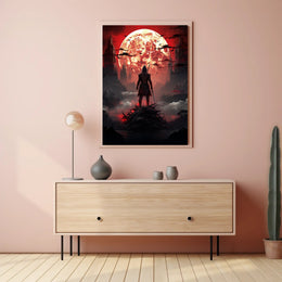 Warrior Under The Blood Moon Poster